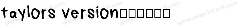 taylors version字体转换